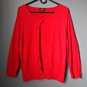 Premise Studio 8 Button Cardigan Sweater Red w/Stylish Buttons - XL